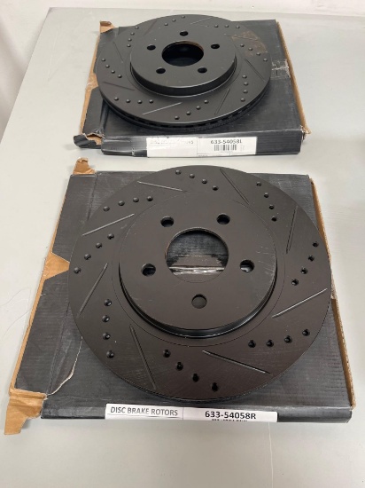 left and right disc brake rotor set 633-54058L & 633-54058R