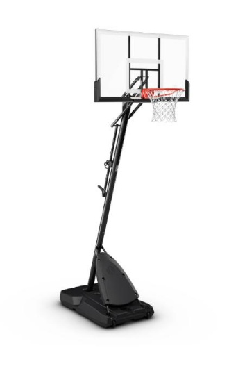 Spalding 54 inch Shatter-proof Polycarbonate Exacta Height Portable Basketball Hoop System