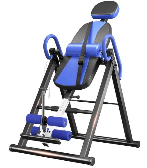 Gravity Heavy Duty Inversion Table with Headrest & Adjustable Protective Belt Back Stretcher
