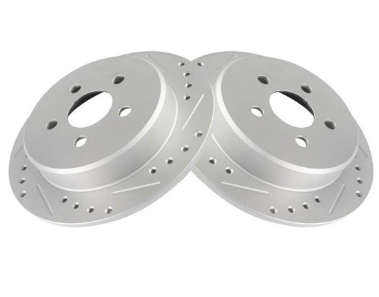 PT Cruiser - 2pcs Disc Brake Rotor Set Assembly Rear Left Driver and Right Passenger Side Cast Iron
