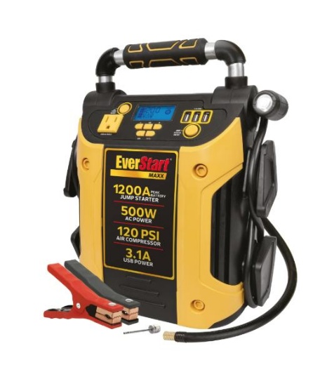 EverStart Maxx J5CPDE 1200 Peak Amps Jump Starter, Power Station, 500W Inverter