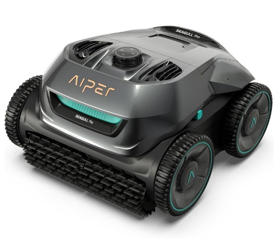 AIPER Cordless Robotic Pool Cleaner, WavePath Navigation, Wall-Climbing, Quad-Motor