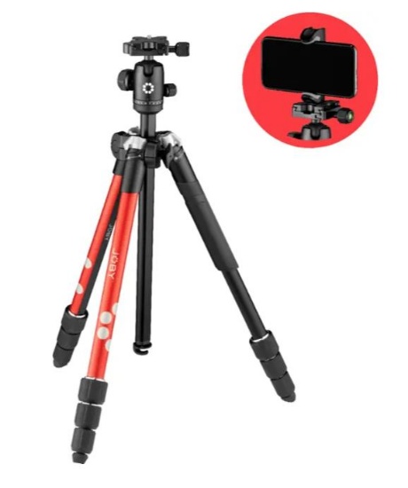 JOBY - RangePod Tripod for Camera and Vlogging - Red