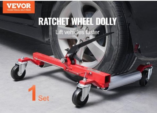 Qty 2 VEVOR Wheel Dolly Heavy Duty Vehicle Positioning Tire Jack Car Lifter 1500 Lbs
