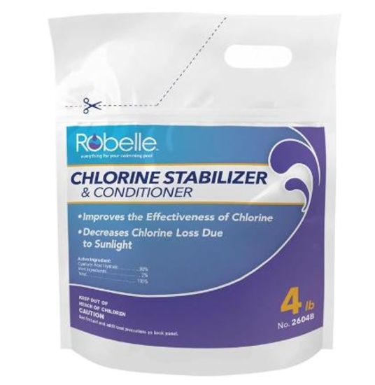 Qty 3 - Robelle 4-Pounds Premium Chlorine Stabilizer and Conditioner