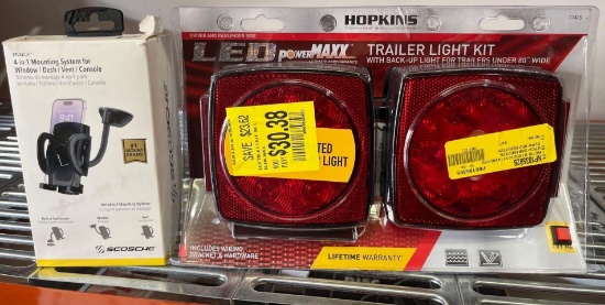 Bundle Lot - Stuckup 4 in 1 Phone Holder + Hopkins C7425 Trailer Light Kit