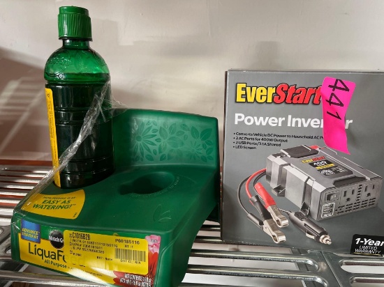 Bundle Lot - Everstart Power Inverter 400W + All Purpose Plant Food.