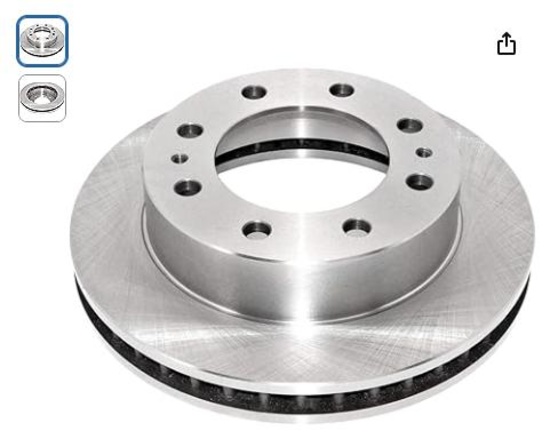 Pair of 8 Lug Chevy Professional Series Front Vented Brake Rotor