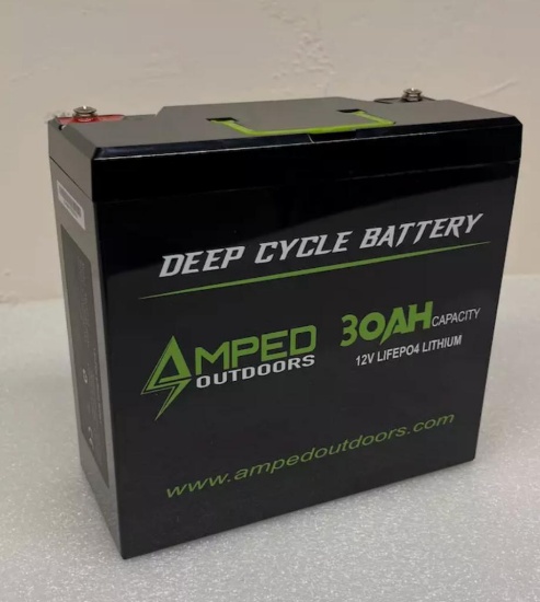 New Amped AO-4S30 12.8V 15A 30Ah Lithium Battery (LiFePO4)