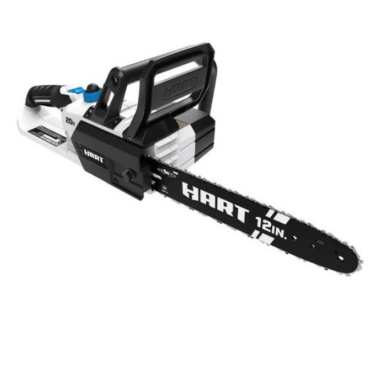HART 20 Volt 12-Inch Cordless Chainsaw (1) 20-Volt 4.0Ah Lithium-Ion Battery