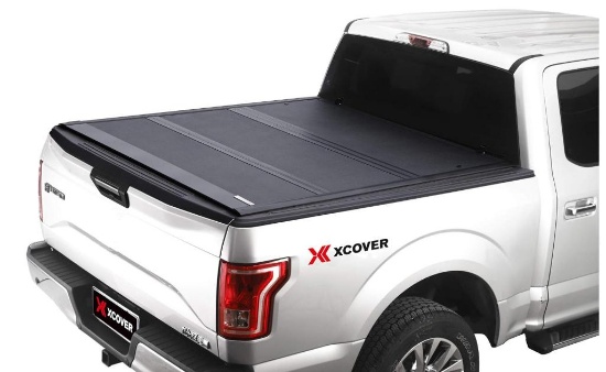 Xcover Low Profile Hard Folding Truck Bed Tonneau Cover, Compatible with 2014-2018 Chevy Silverado/G