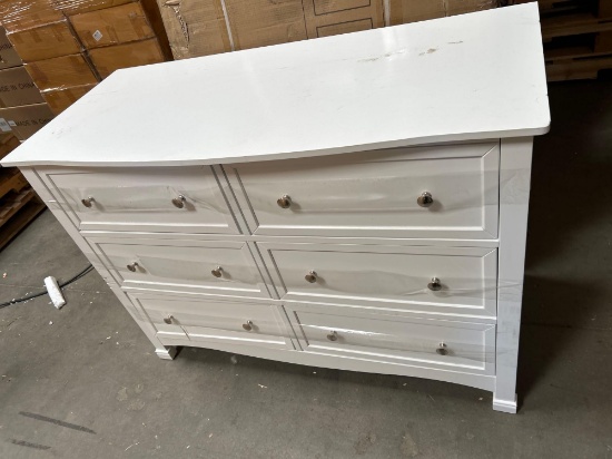 Million Dollar Baby white dresser 6 Drawer