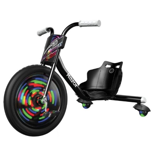 Razor RipRider 360 Lightshow Trike with Rear Casters and with Motion-Activated Multi-Color Lights