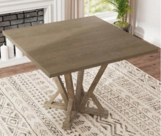 Modern Farmhouse Square Counter Table 45inch Solid Wood