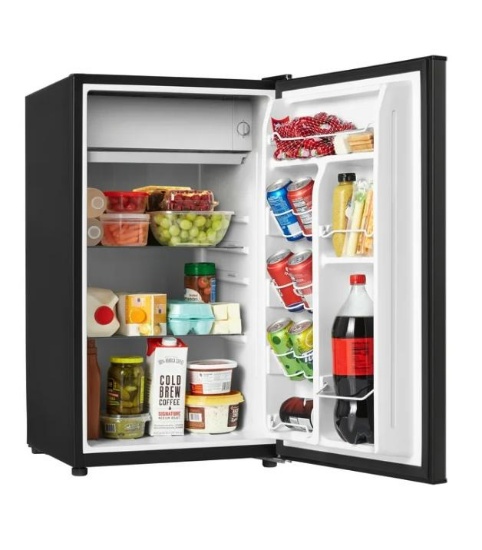 Galanz 3.3 Cu ft One Door Mini Fridge, Black Estar