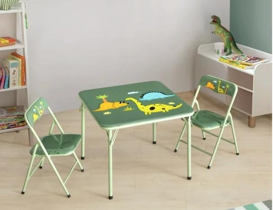 Little Nest 3 Piece Dinosaur Table And Chair Set