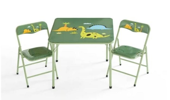 Little Nest 3 Piece Dinosaur Table And Chair Set