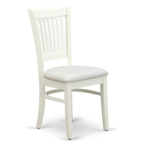 East West Furniture VAC-LWH-C Vancouver Dining Room Chairs - Linen Fabric Upholstered