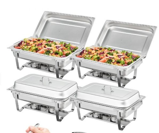 4-Pack Rectangle Chafing Dish Set