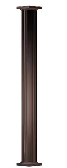 AFCO 8ft x 6in Endura-Aluminum Column Round Shaft Post Wrap Install. Non-Tapered, Fluted,