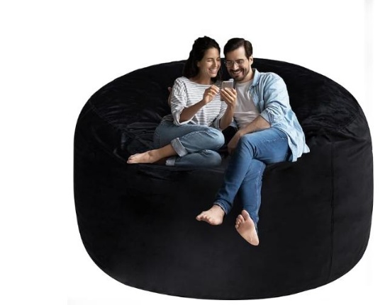 Bean Bag Chair: Giant Memory Foam Furniture Bean Bag Chairs for Adults with Microfiber Cover 5Ft