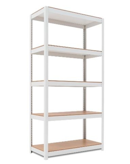 HOMEDANT House 5-Tier Laminated Boltless Metal Shelving Unit Adjustable Storage Utility Rack
