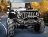 Nilight Front Bumper with LED Lights for Jeep Wrangler Rock Crawler Winch Plate