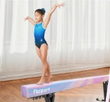 FBSPORT 8ft Adjustable Balance Beam: High and Low Floor Beam Gymnastics