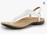 DREAM PAIRS Women's Flat Sandals Arch Support Orthopedic Comfortable Soft Cushion Size 8