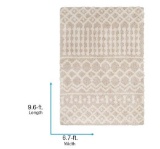 Livabliss Hapsburg Moroccan Shag Area Rug, 6ft 7in x 9ft 6in , Beige