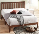 King ZINUS Vivek Wood Platform Bed Frame with Headboard, Solid Wood Foundation