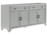 Crosley Furniture Tara Modern Farmhouse Sideboard Buffet Cabinet with Storage Shelves and Drawers
