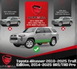 Toyota 4runner Running Boards Step Bars Steel Nerf Coated Black