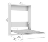 Incomplete Box set Bestar Claremont 59W Full Murphy Bed in White