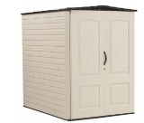 Rubbermaid Large Vertical Resin Outdoor Storage Shed With Floor (6.2 x 4.6 Ft), Weather Resistant,