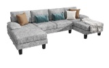 Incomplete Box Set - Sectional Sofa, Chenille Fabric Modular Couch