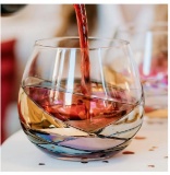 New Antoni Barcelona Stemless Balloon Red Wine Glass