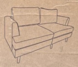 Small couch, Beige unknown size.
