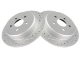 PT Cruiser - 2pcs Disc Brake Rotor Set Assembly Rear Left Driver and Right Passenger Side Cast Iron