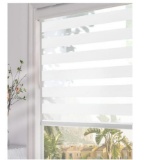 Persilux Zebra Blinds Dual Layer Roller Sheer Shades 72in W X 72in H White