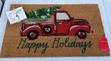 Holiday Doormat + Ornament