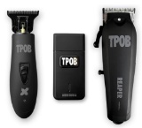 TPOB Slime 2 Black Clipper Trimmer Shaver Set Barber Hair Clippers for Men 6800 RPM with Rubber Case