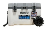 Igloo 75-Quart Rugged Performance Cooler with Wheels, Gray and White