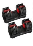 FitRx SmartBells Set, Pair of Quick Select Adjustable Dumbbells, 5-52.5 lbs.