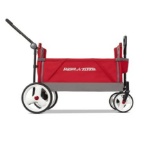 Radio Flyer Convertible Stroll N Wagon with Pull & Push Handle, Red