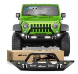 Nilight Automotive Front Bumper with Heavy Duty Material fits Jeep Wrangler JK 2007-2018 Black