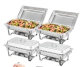 4-Pack Rectangle Chafing Dish Set