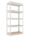 HOMEDANT House 5-Tier Laminated Boltless Metal Shelving Unit Adjustable Storage Utility Rack