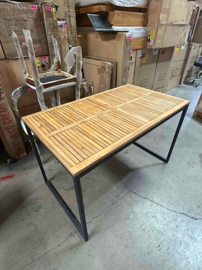 Wood Patio Rectangular Table