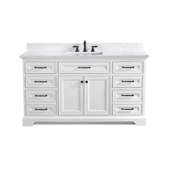 Aanayah 60" Single Bathroom Vanity With Stone Top